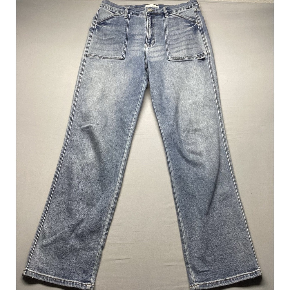 Cello Utility Wide Leg Jeans Womens Size 11 Patch Pocket Carpenter